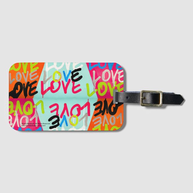 Bagagem Etiqueta de Bagagem. AMOR. (Frente Horizontal)