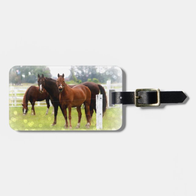Bagagem Etiqueta de bagagem/Cavalos (Frente Horizontal)