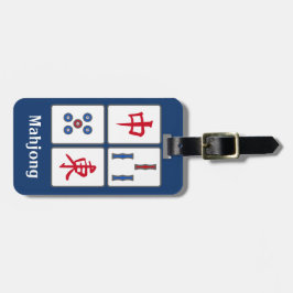 Bagagem Etiqueta de Design de Azulejo de Jogo Mahjong