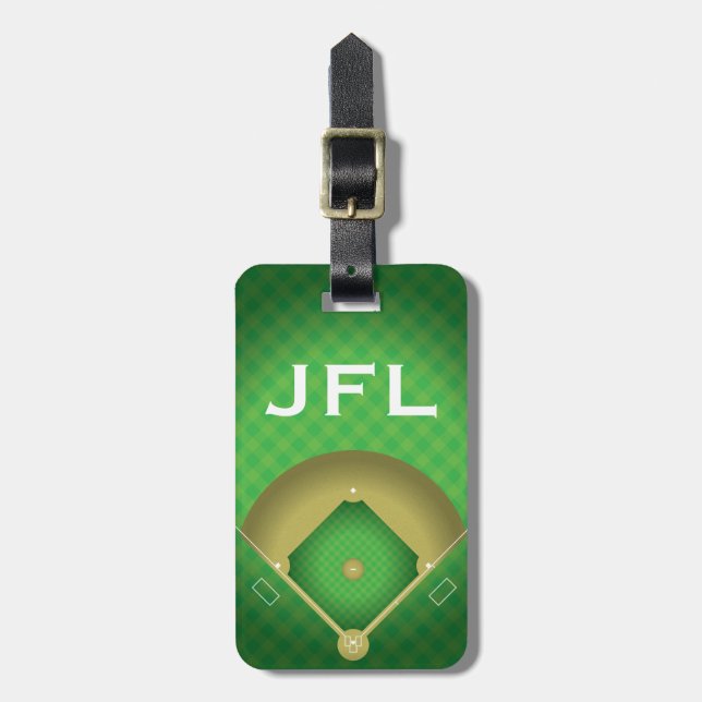 Bagagem Etiqueta de Design de Diamante de Baseball (Frente Vertical)