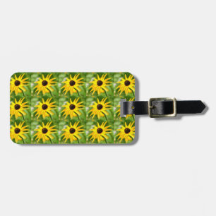 Bagagem etiqueta de flor amarela