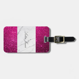 Bagagem Etiqueta de Impressão de mármore branco de cor ros