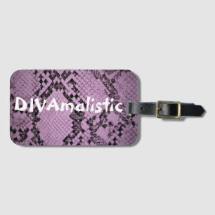 Bagagem Etiqueta de Impressão de Sinakeskin Roxo DIVAmalís