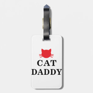 Bagagem Etiqueta de Pai de gato com correia de couro