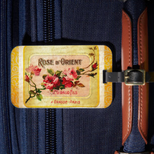 Bagagem Etiqueta de Perfume Francês Vintage