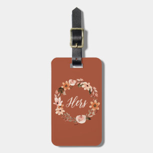 Bagagem Etiqueta de Presente Personalizada Floral de Boho 
