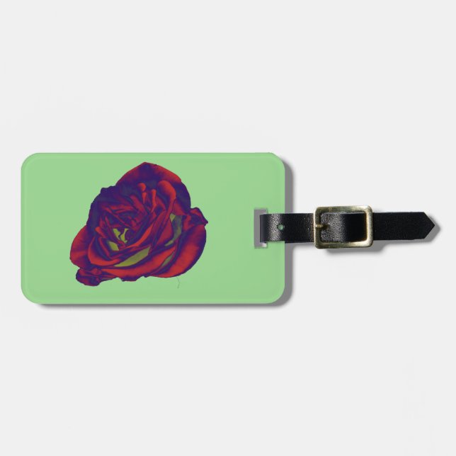 Bagagem Etiqueta de rosa vermelha (Frente Horizontal)