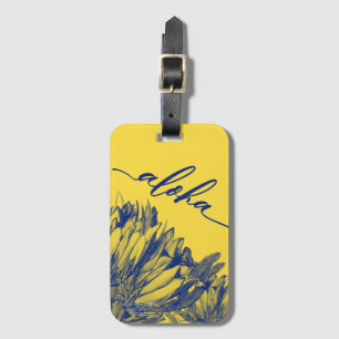 Bagagem Etiqueta de Saco Azul Cereus Amarelo Azul