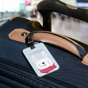 Bagagem Etiqueta de Saco Personalizado do Coelho Inverno