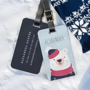 Bagagem Etiqueta de Saco Personalizado do Urso Polar de in