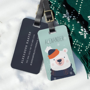 Bagagem Etiqueta de Saco Personalizado do Urso Polar de in