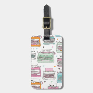 Bagagem Etiqueta de viagem da máquina de escrever Vintage