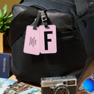 Bagagem Etiqueta de viagem de monograma personalizada, cor