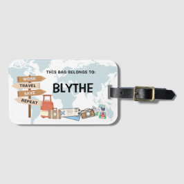 Bagagem Etiqueta de Viagem personalizada - Trabalho, Viage