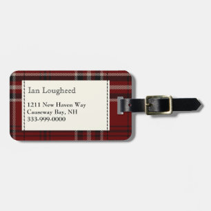 Bagagem Etiqueta de Xadrez de Tartan Lougheed do Clã Pers
