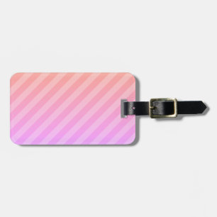 Bagagem Etiqueta Diagonal de Listras Rosa e Roxo