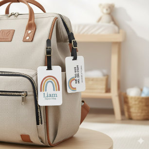 Bagagem Etiqueta Personalizada de Mochila de Fraldas Boho