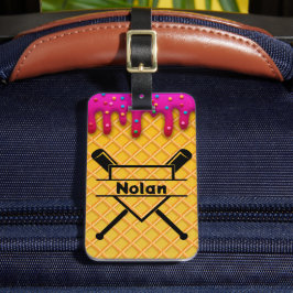 Bagagem Etiqueta personalizada de sorvete de beisebol