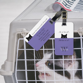 Bagagem Gato Sneaky Onde estamos com a Etiqueta de Transpo