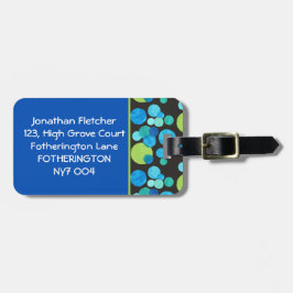 Bagagem Luas Azuis Brilhantes, Etiqueta de Bagagem, Azul, 