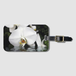 Bagagem Orquídeas Brancas Emergentes da Etiqueta de Bagage
