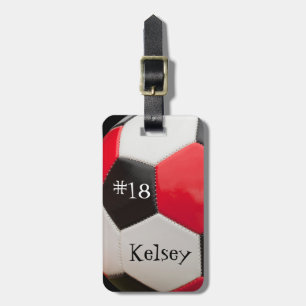 Bagagem Preto, Vermelho e Branco, Etiqueta de Soccer