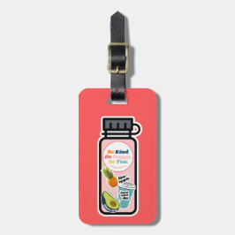 Bagagem Seja gentil. Seja feliz. Seja Você. Etiqueta de ba