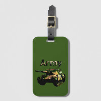 Tanque do Exército Khaki Verde, Etiqueta de Bagage