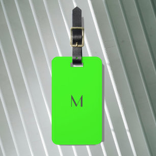 Bagagem verde fluorescente - acrescentar etiqueta de bagag