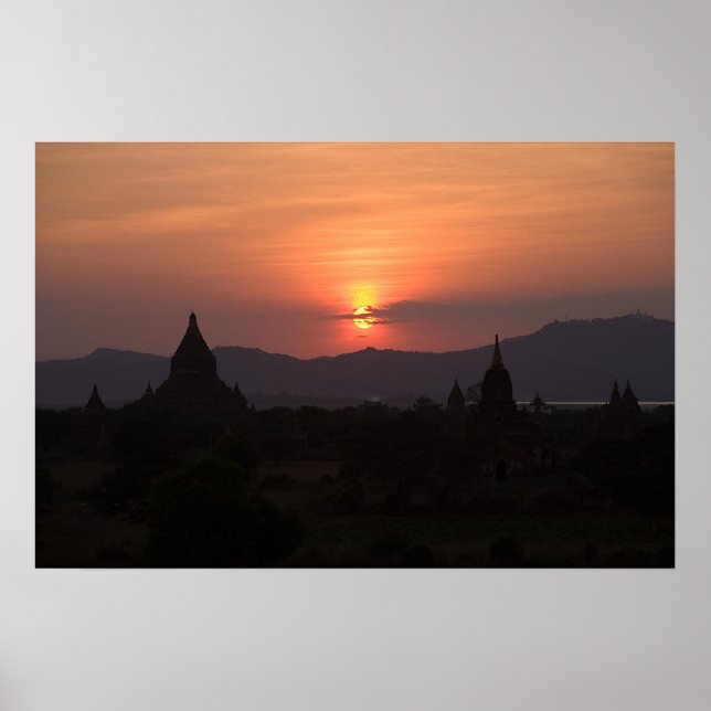Bagan Sunset Poster (Frente)