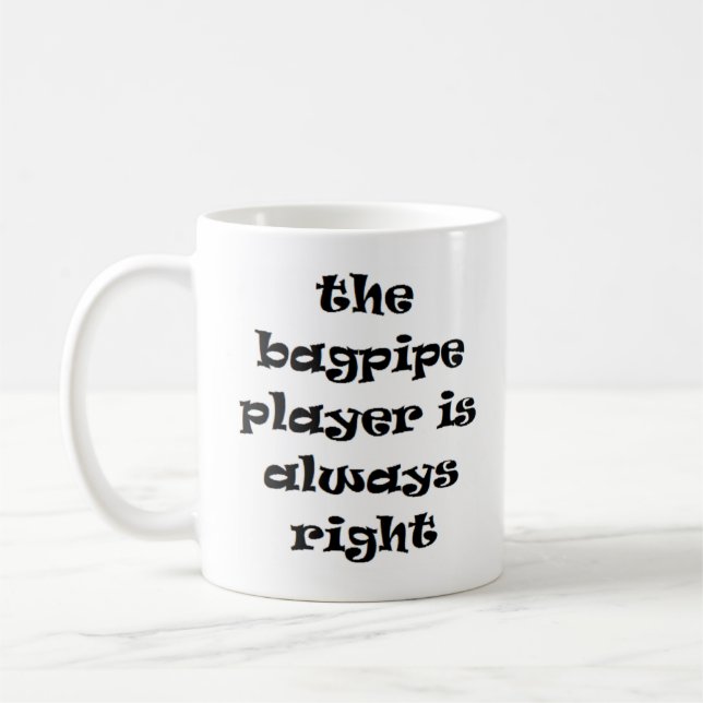 bagpipe jogador sempre certo caneca de café (Esquerda)