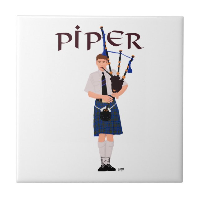 Bagpiper - Kilt Azul (Frente)