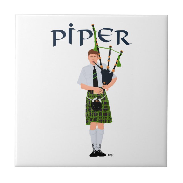 Bagpiper - Kilt Verde (Frente)