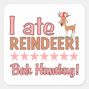 Bah Humbug Reindeer adesivos
