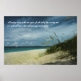 Bahamas Beach Seafarer's Poem Poster