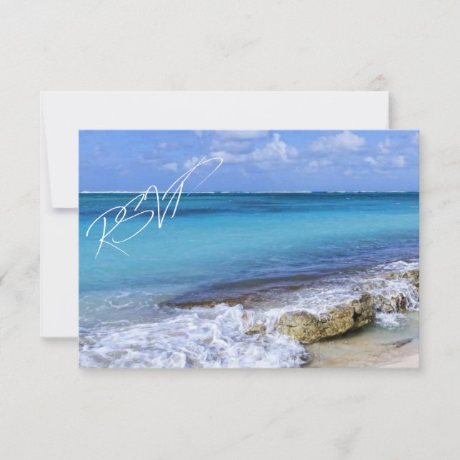 Bahamas Beach Wedding RSVP (Frente)