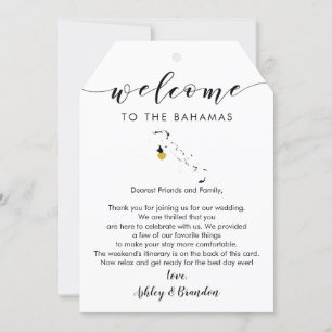 Bahamas - Etiqueta de Boas-vindas, Carta Itinerári