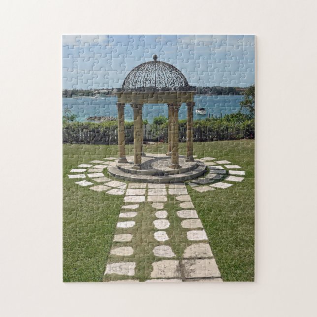 Bahamas gazebo pela quebra-cabeça do mar (Vertical)