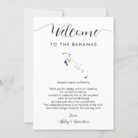 Bahamas Mapa de Boas-vindas Carta Itinerária