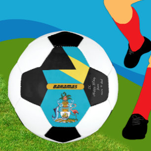 Bahamas personalizadas, bandeira, bola de futebol