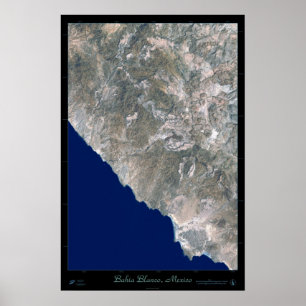 Bahia Blanco, poster de satélite Baja California