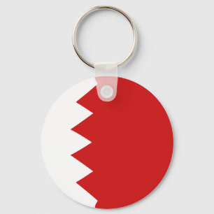 Bahrain Fisheye Flag Chaveiro