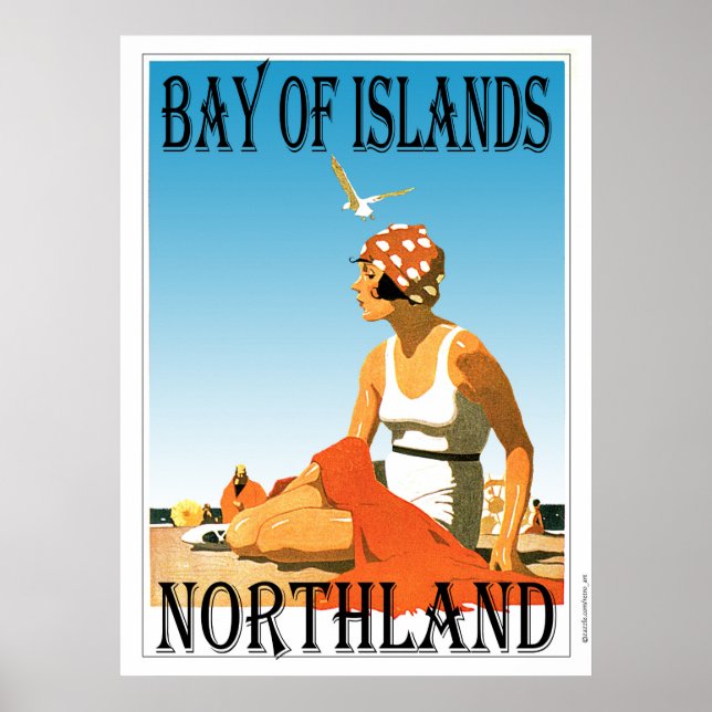 Baía das Ilhas, Northland Beach Poster (Frente)