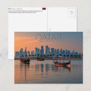Baía de Doha, Doha, Qatar Cartão Postal de Viagem
