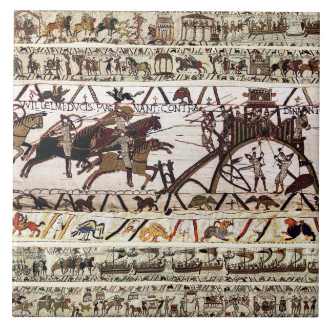 BAIEUX TAPESTRY SIEGE DE DINAN, ATAQUE AO CASTELO (Frente)