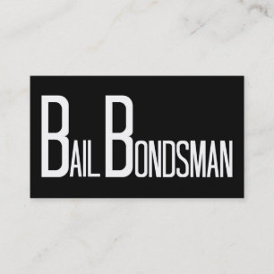 Bail Bondsman Black Simple Cartão de visita