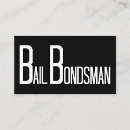 Bail Bondsman Black Simple Cartão de visita