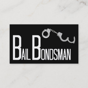 Bail Bondsman Black Simple Cartão de visita