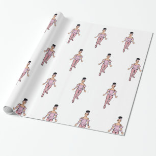 Bailarina 30”x6 pés, Papel de embrulho brilhante #