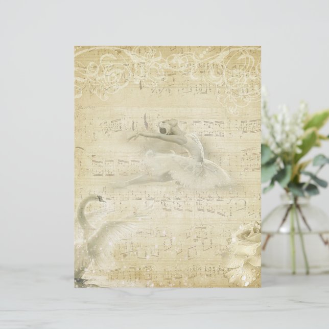 Bailarina antiga e cisne (Em pé/Frente)